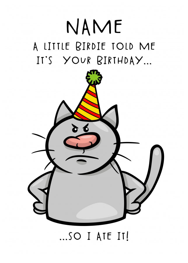 A Little Birdie Birthday Card