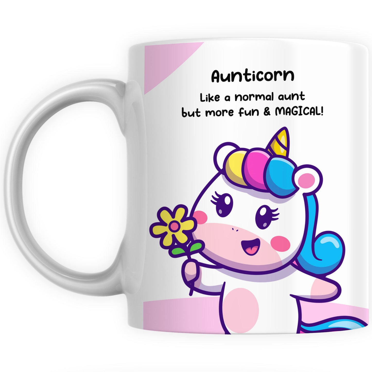 Personalised Aunticorn Coffee Mug Gift - Unicorn Auntie Gifts for Birthday or Christmas