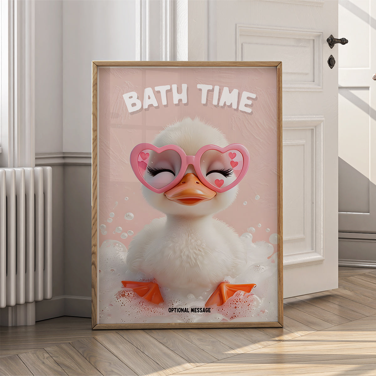 Bathroom Wall Art Print - Cute Bath Time Duck - {VARIATION}