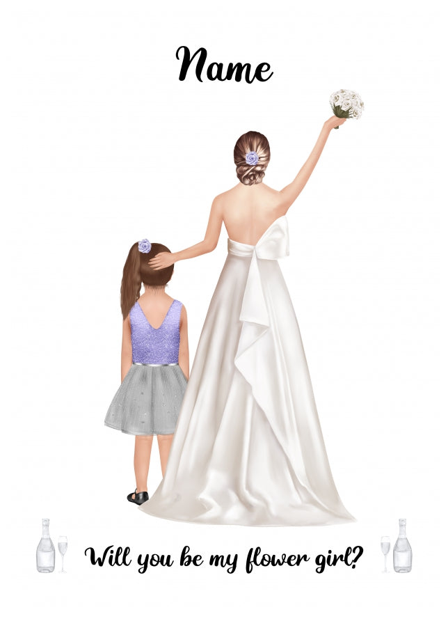 Personalised Flower Girl Request Card