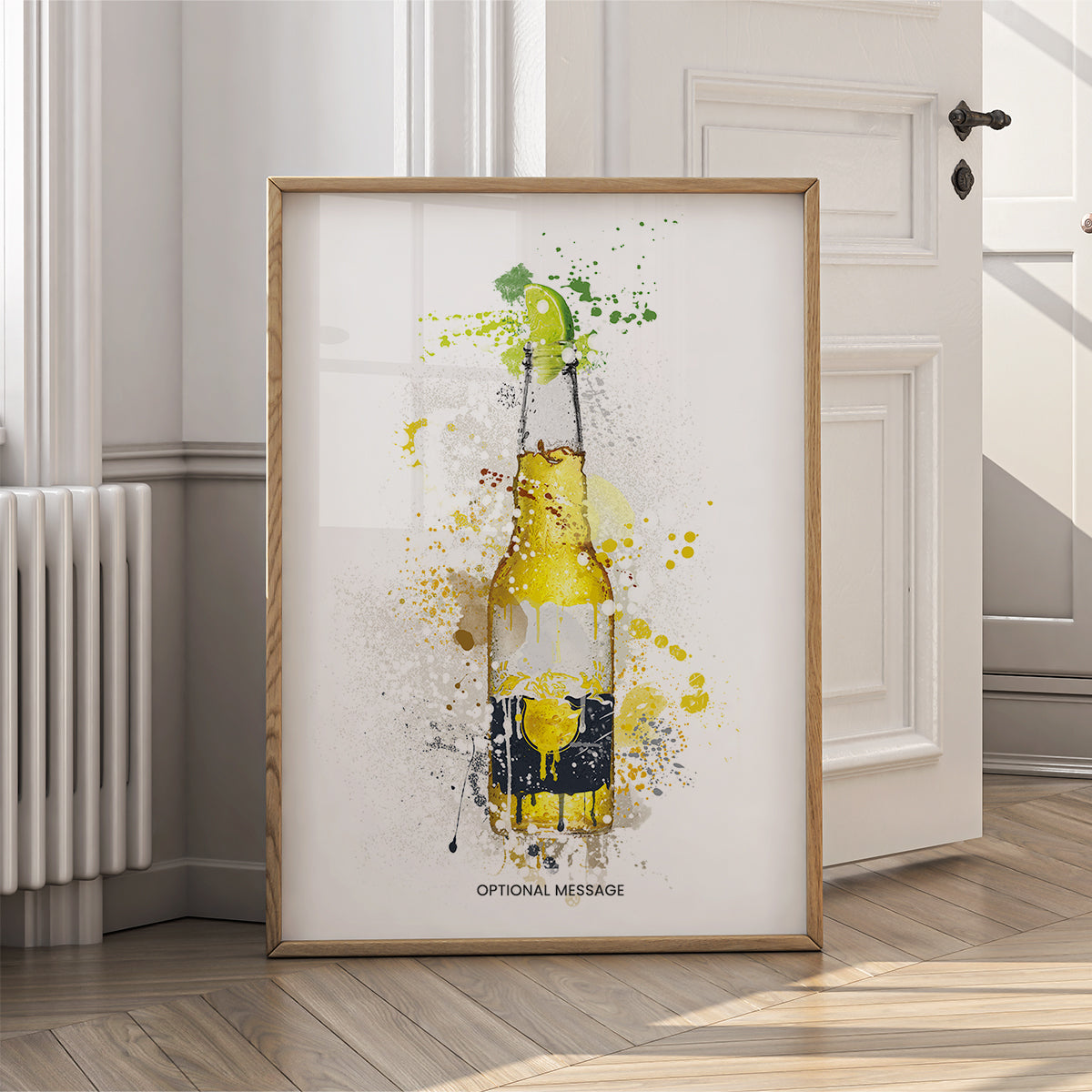 Dining Room Wall Art Decor - Beer Bottle Prints - Beer with Lime - {VARIATION}
