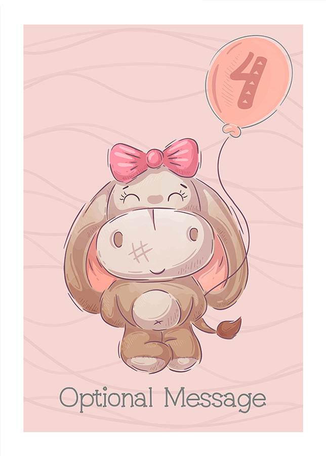 Cute Birthday Card - Donkey