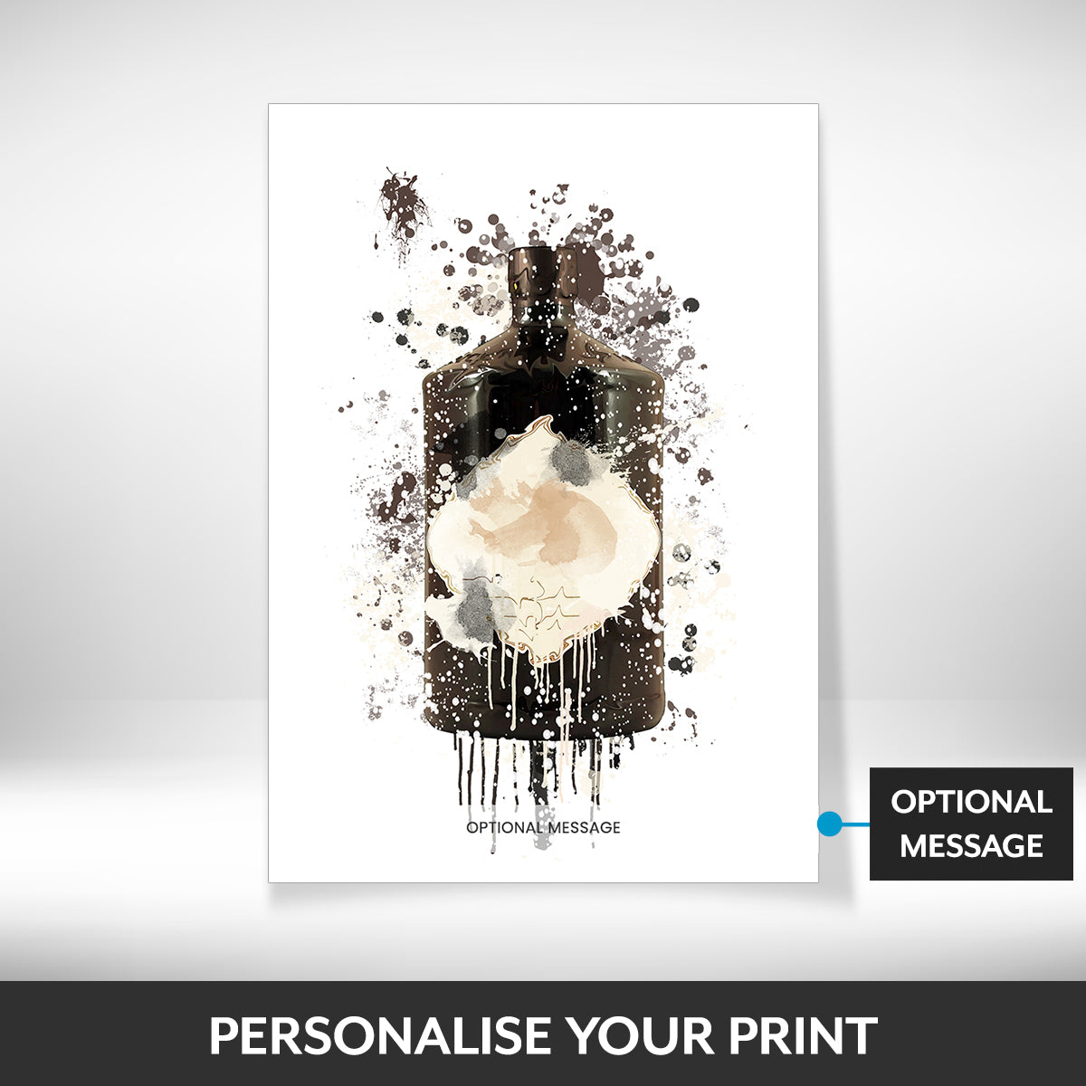 What can be personalised on this pictures for dining room walls