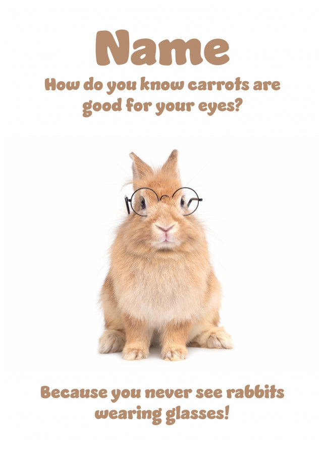 Funny Easter Card Jokes - Carrots Good for your Eyes