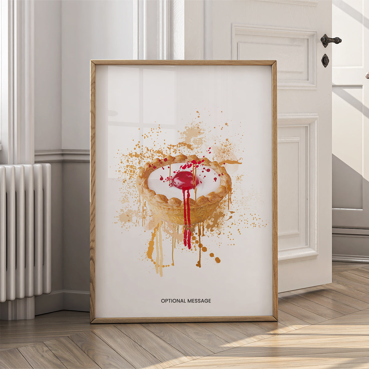 Kitchen Wall Art Decor - Cherry Bakewell - Food Cake - {VARIATION}