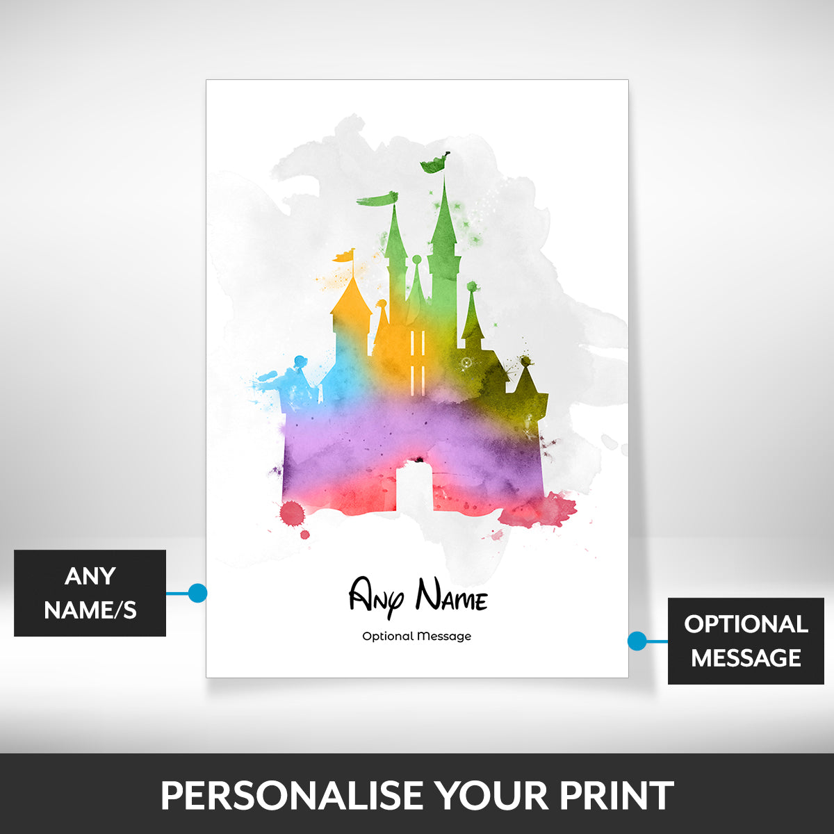 What can be personalised on this disney photo frame