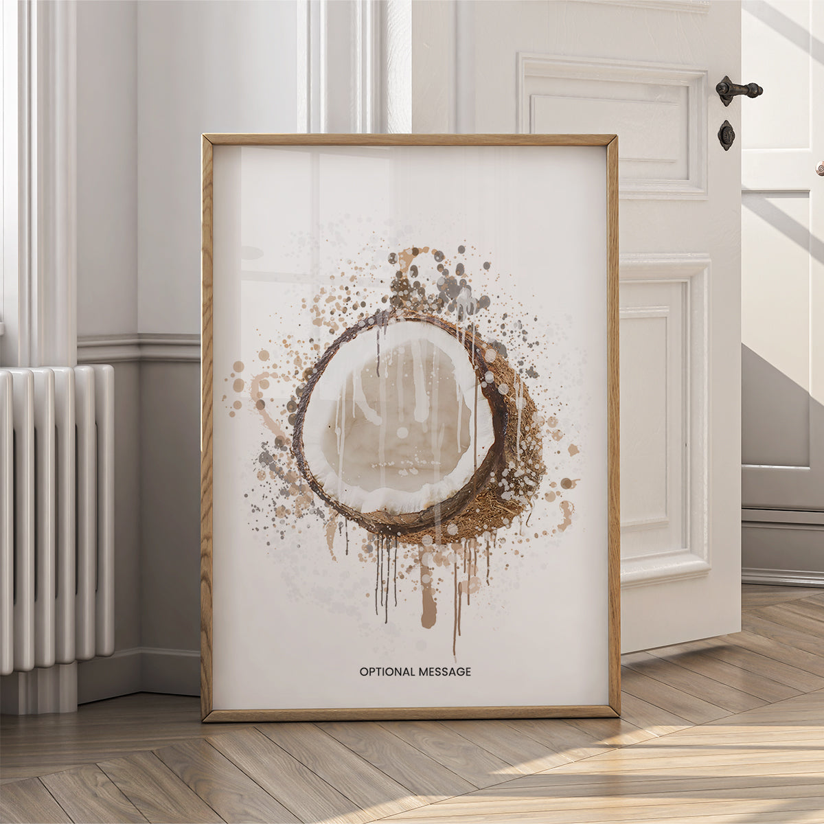 Kitchen Wall Art Decor - Brown Coconut - Fruit Food - {VARIATION}