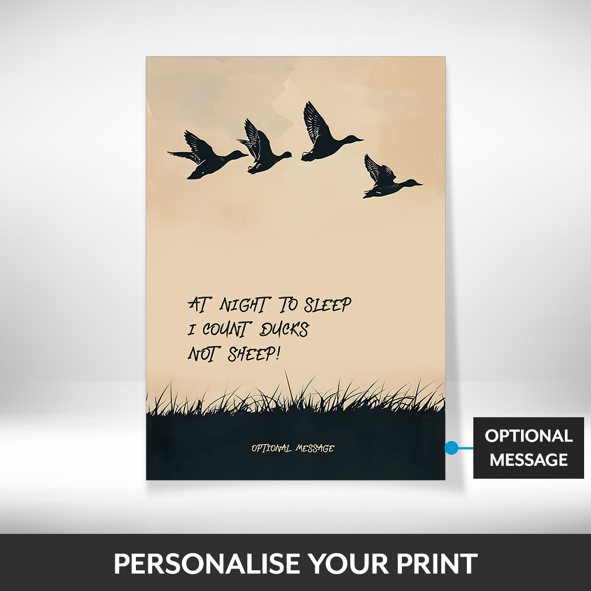 What can be personalised on this bedroom artwork