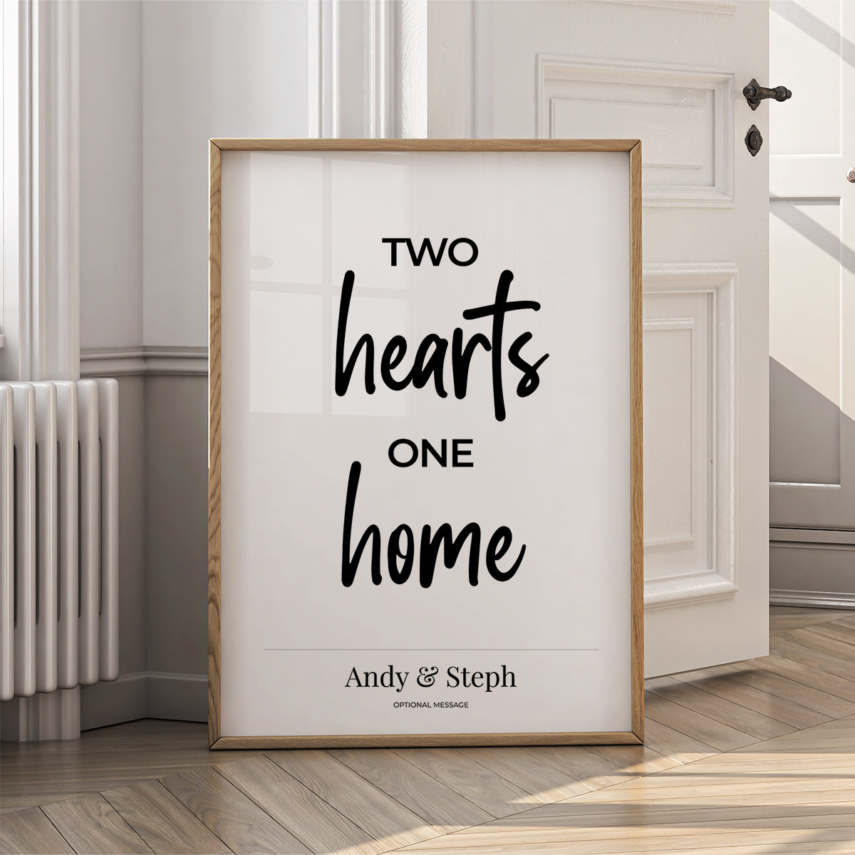 Couples Affirmation Poster - Two Hearts One Home - {VARIATION}