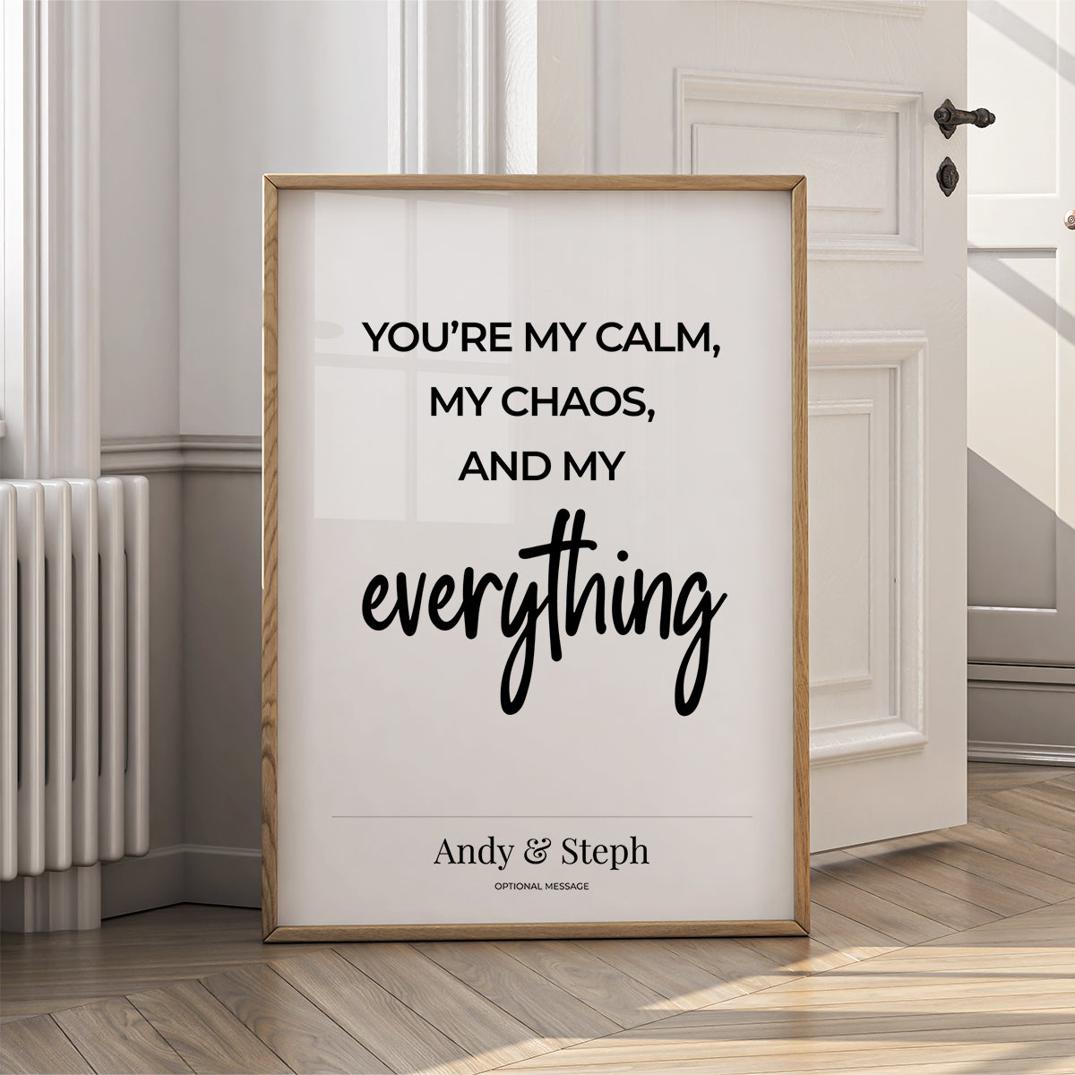 Couples Affirmation Poster - Calm, Chaos, My Everything - {VARIATION}