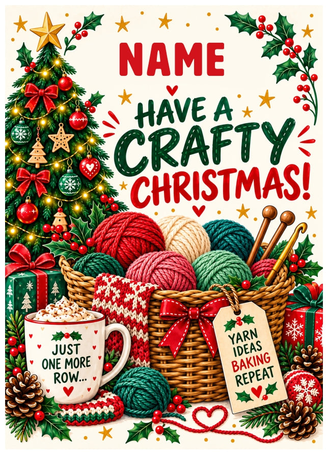 Christmas Craft Card - Personalised for Her or Him