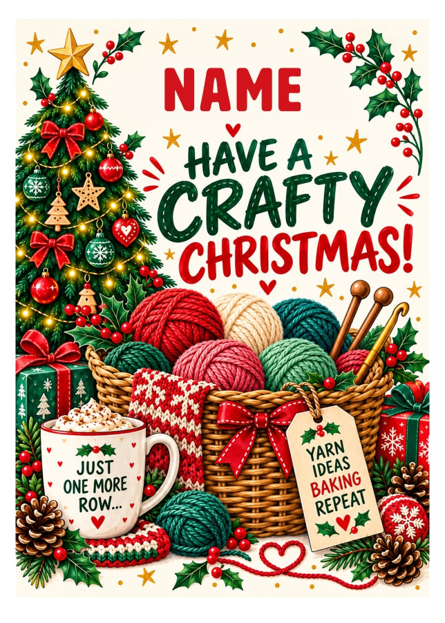 Christmas Craft Card - Personalised for Her or Him