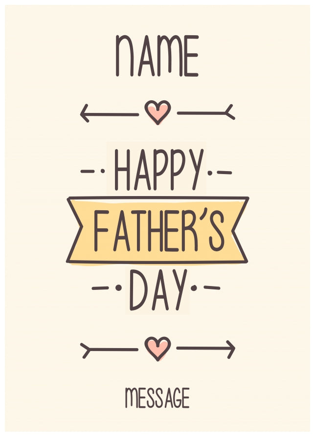 Personalised Dad Happy Father's Day Card