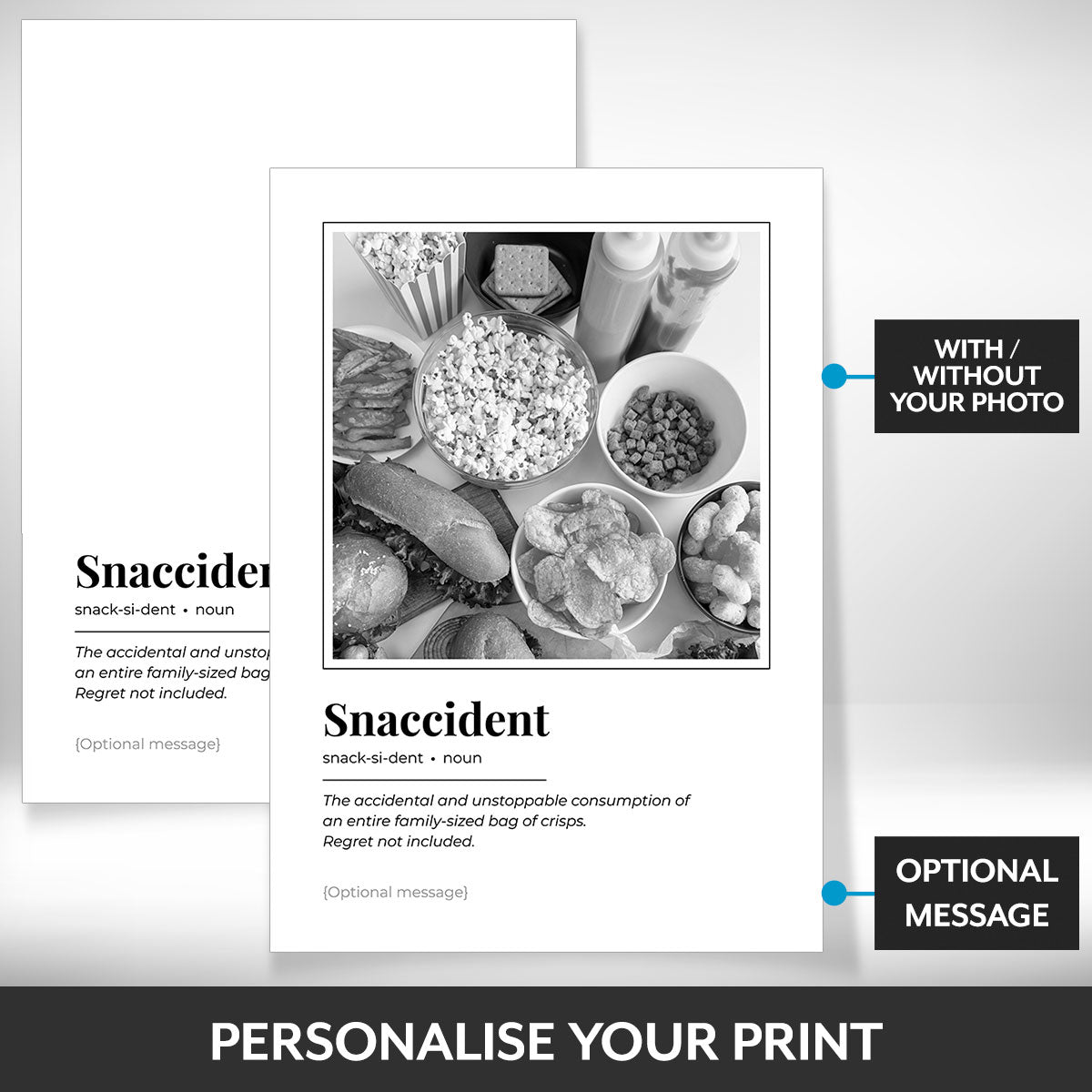 What can be personalised on this funny photo frame