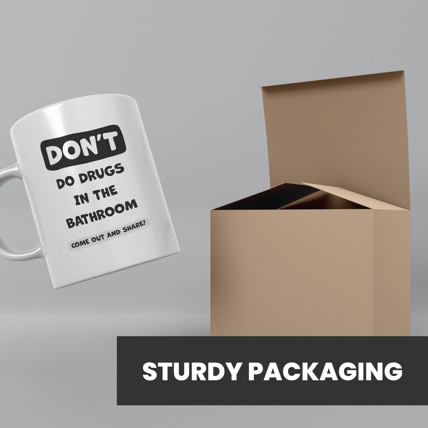 Funny mugs for women dispatched in sturdy packaging