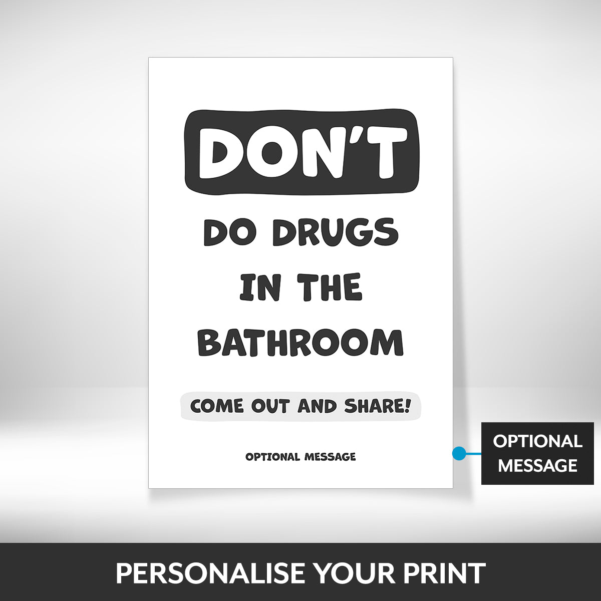 What can be personalised on this bathroom pictures and wall art