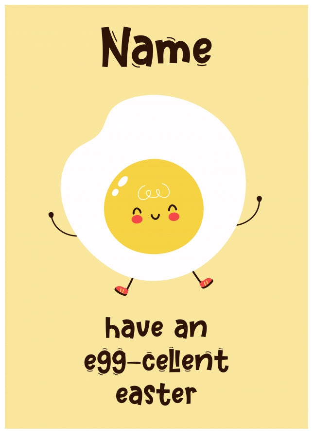 Egg-cellent Easter Card for Kids - Funny Greetings Card
