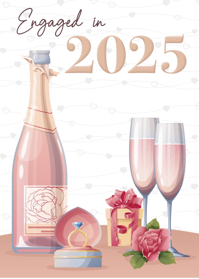Engagement Cards for Couples - Engaged in 2025 Card - Daughter, Fiance, Granddaughter