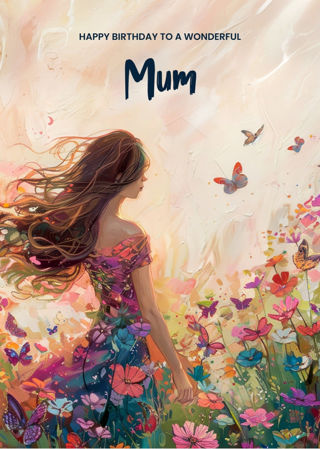 Elegant Birthday Card for Mum