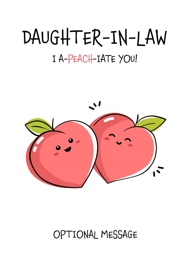 Fruit Pun Birthday Day Card for Daughter-in-law - I Appreciate You