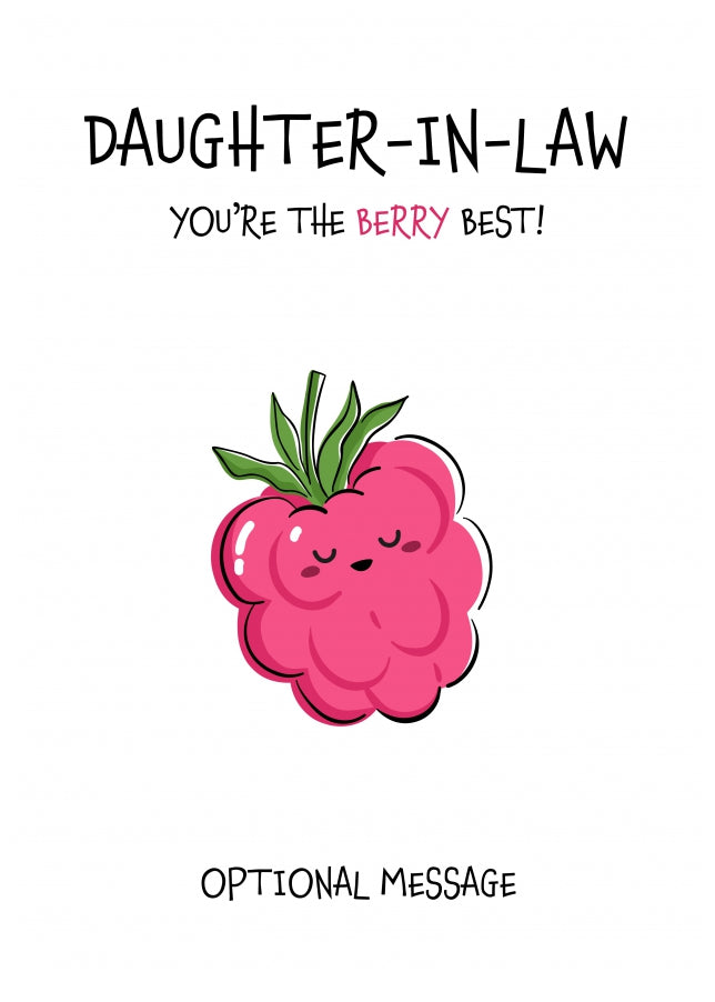 Fruit Pun Birthday Day Card for Daughter-in-law - The Berry Best