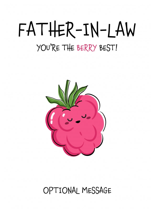 Fruit Pun Birthday Day Card for Father-in-law - The Berry Best