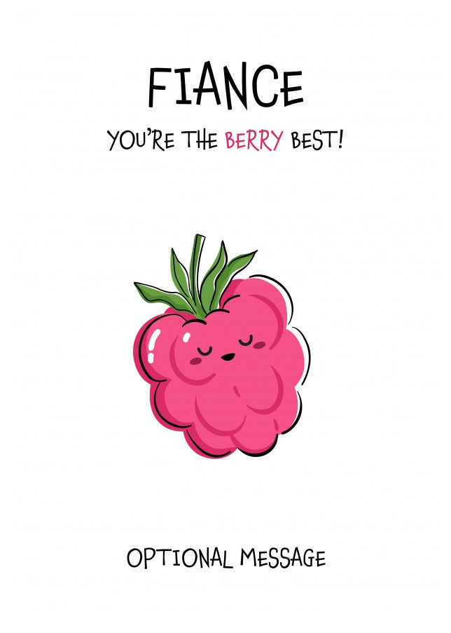 Fruit Pun Birthday Day Card for Fiance - The Berry Best