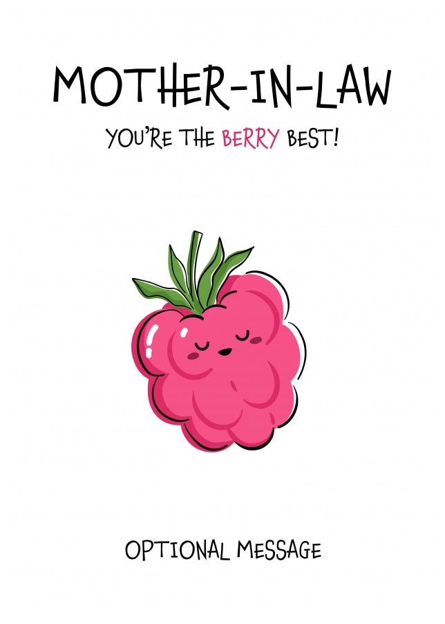 Fruit Pun Birthday Day Card for Mother-in-law - The Berry Best