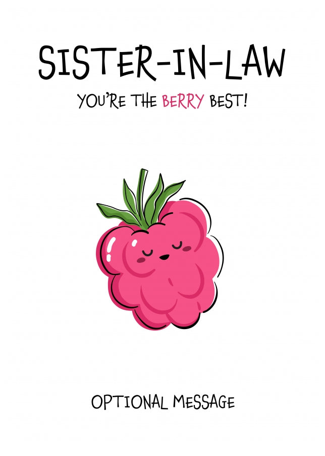 Fruit Pun Birthday Day Card for Sister-in-law - The Berry Best