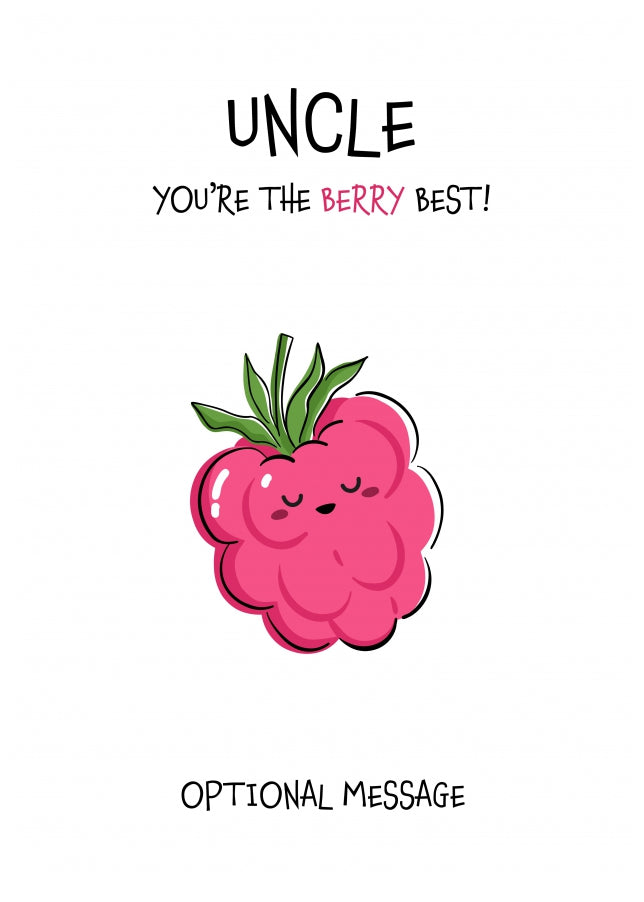 Fruit Pun Birthday Day Card for Uncle - The Berry Best