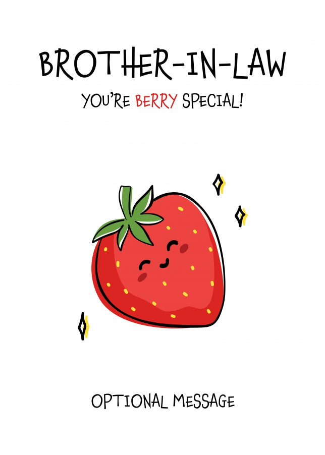 Fruit Pun Birthday Day Card for Brother-in-law - Berry Special