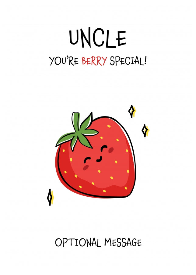 Fruit Pun Birthday Day Card for Uncle - Berry Special