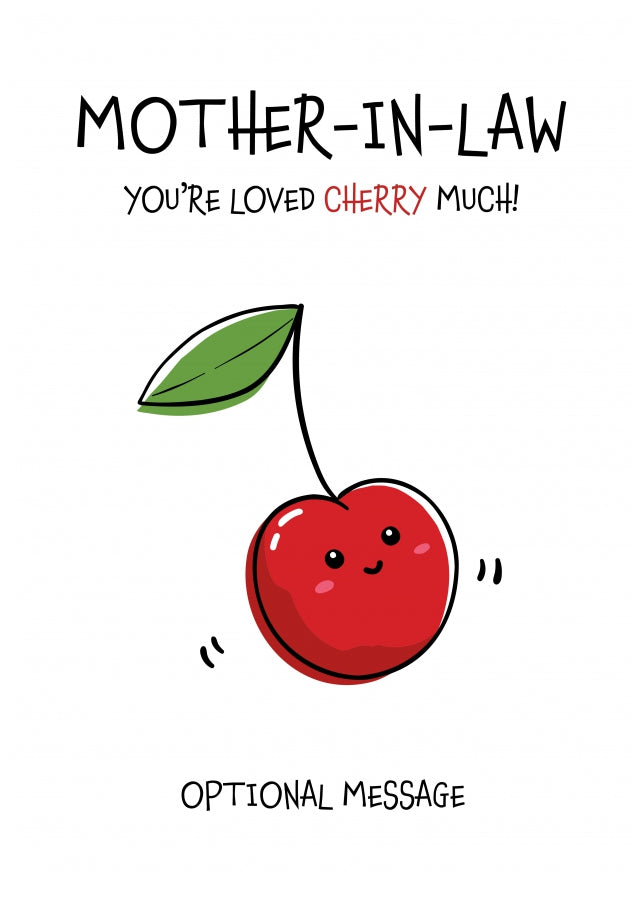 Fruit Pun Birthday Day Card for Mother-in-law - Loved Very Much