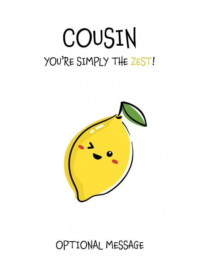 Fruit Pun Birthday Day Card for Cousin - Simply the Best