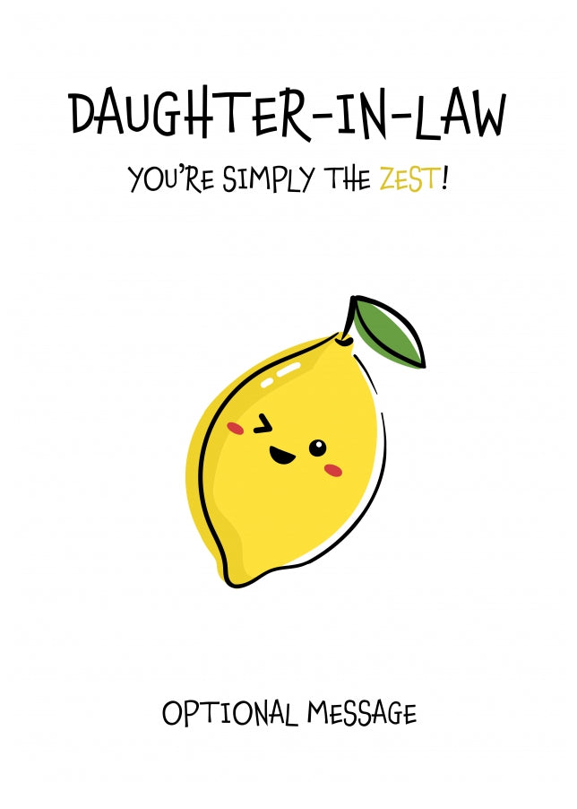 Fruit Pun Birthday Day Card for Daughter-in-law - Simply the Best