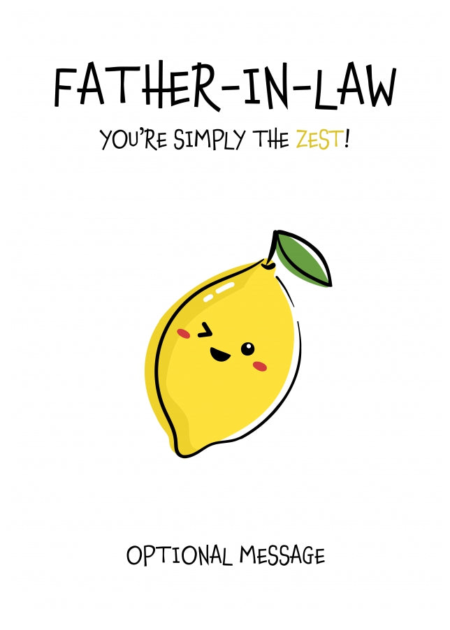 Fruit Pun Birthday Day Card for Father-in-law - Simply the Best