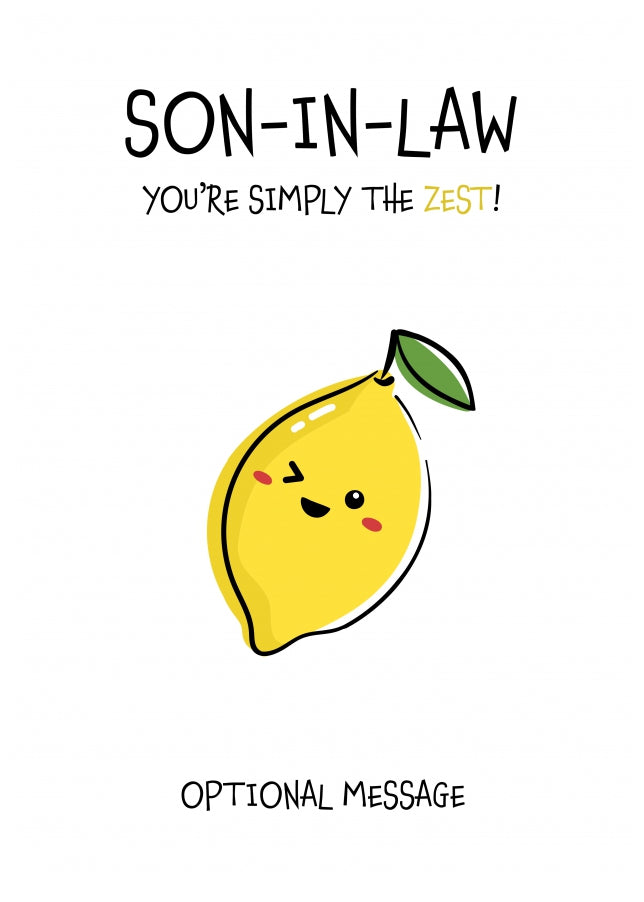 Fruit Pun Birthday Day Card for Son-in-law - Simply the Best