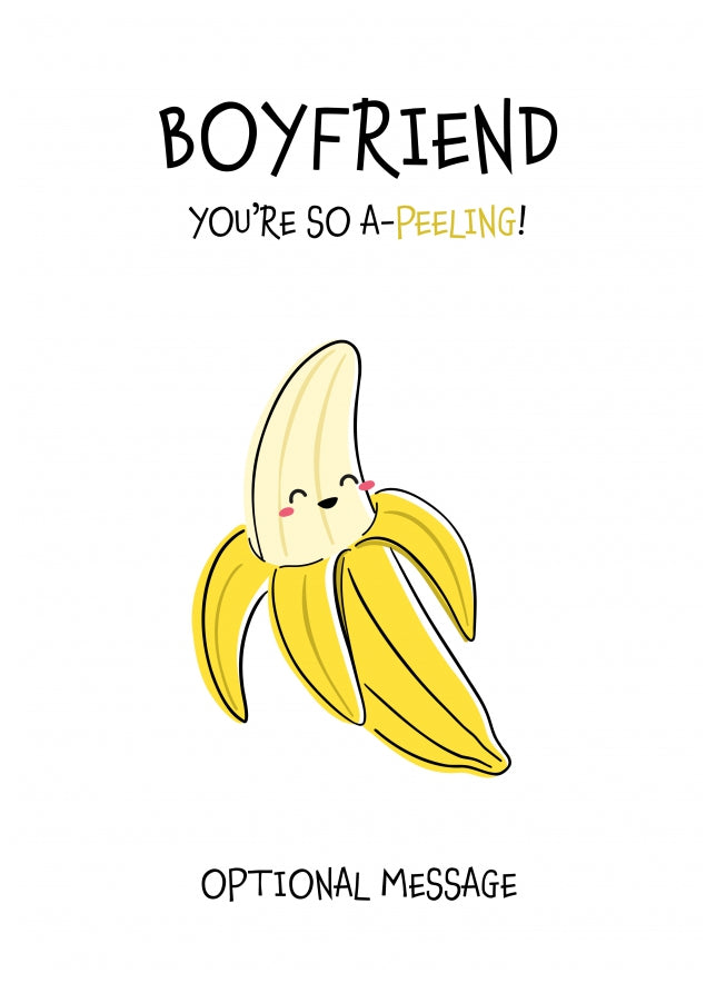 Fruit Pun Birthday Day Card for Boyfriend - You're So Appealing