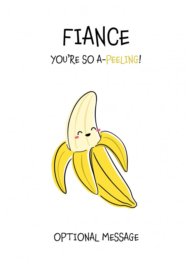 Fruit Pun Birthday Day Card for Fiance - You're So Appealing