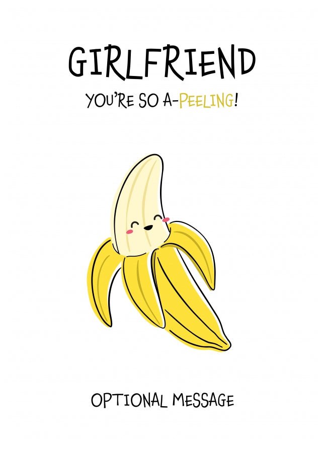 Fruit Pun Birthday Day Card for Girlfriend - You're So Appealing