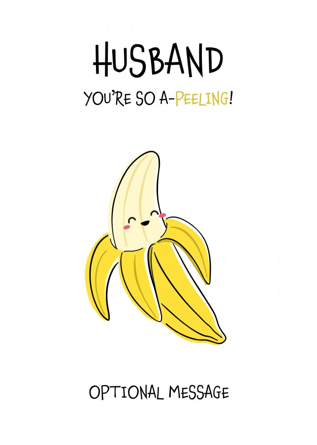 Fruit Pun Birthday Day Card for Husband - You're So Appealing