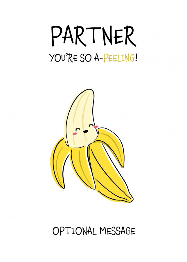 Fruit Pun Birthday Day Card for Partner - You're So Appealing