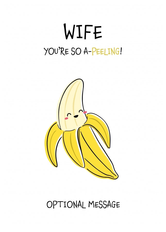 Fruit Pun Birthday Day Card for Wife - You're So Appealing