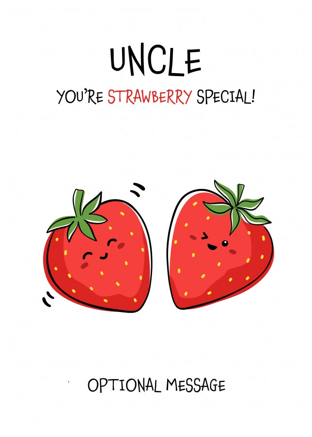 Fruit Pun Birthday Day Card for Uncle - So Very Special