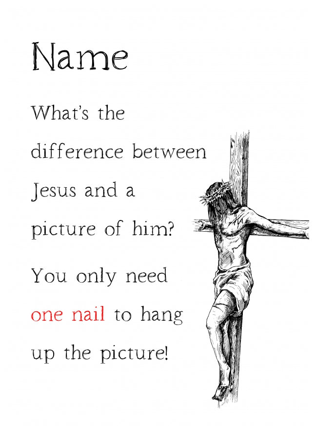 Funny Easter Card for Adults - Difference Between Jesus & Picture