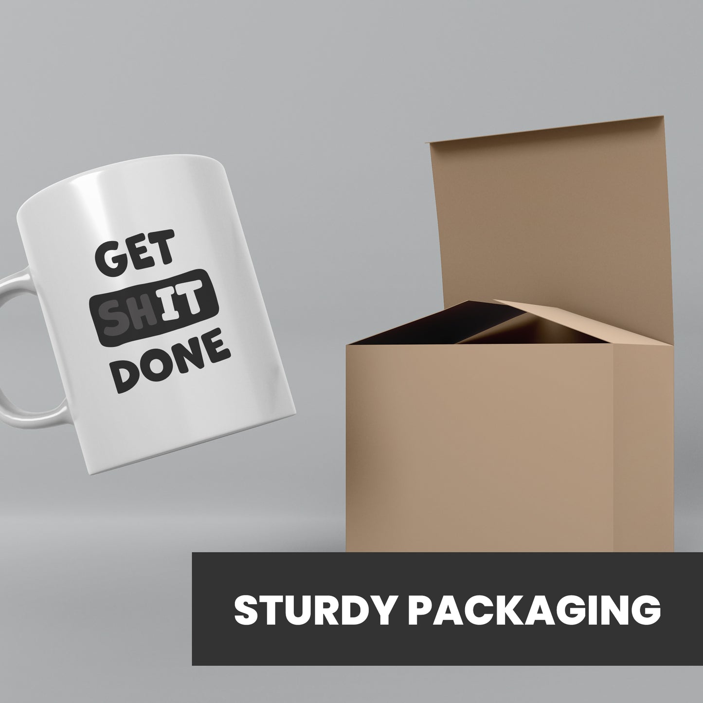 Funny mugs for women dispatched in sturdy packaging