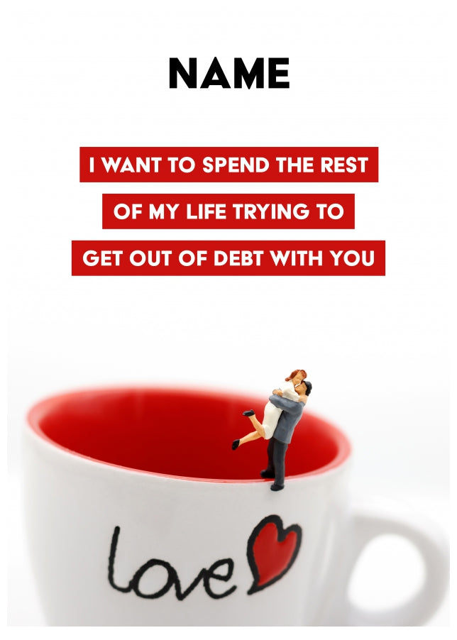 Personalised Getting Out Of Debt Card