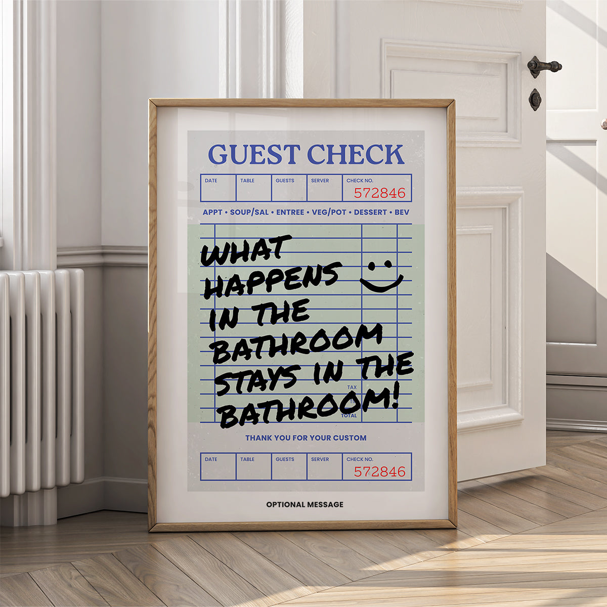 Personalised Bathroom Wall Art - What happens in the Bathroom - {VARIATION}