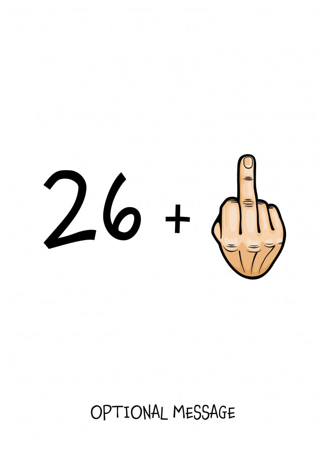 Happy 27th Birthday Card - 26 Plus 1