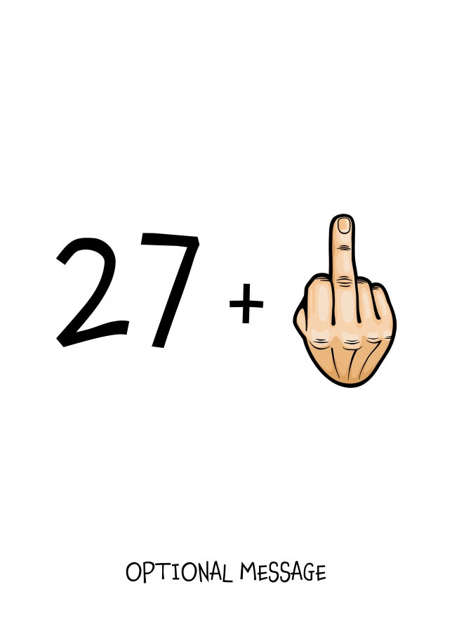 Happy 28th Birthday Card - 27 Plus 1